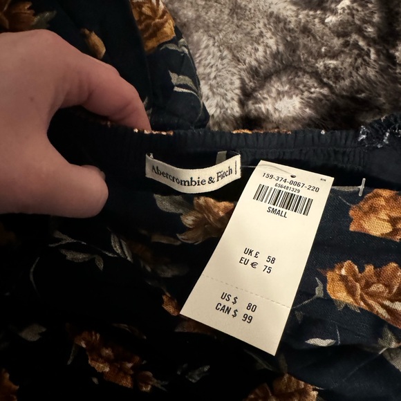 The A&F Emerson Linen-Blend Puff Sleeve Mini Dress size Small - Picture 5 of 5